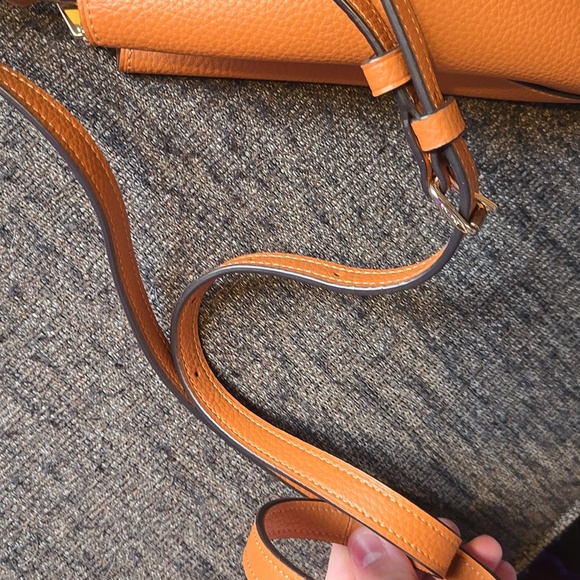 Coach Small Town Bucket Bag  pebbled leather In Orange Taffy - Picture 7 of 10